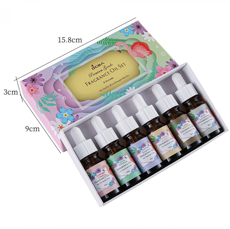 Aromatherapy Essential Oil Gift Set (6 Bottles · Indoor Purification Series)
