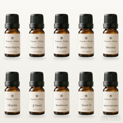 Luxury Scent Diffuser Starter Kit – Waterless Diffuser with 6 x 10mL Fragrance Oils