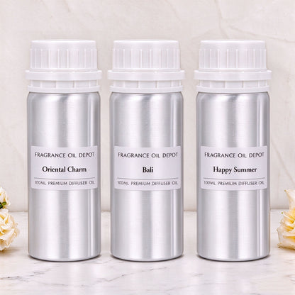 Luxury Scent Diffuser Starter Kit – Waterless Diffuser with 6 x 10mL Fragrance Oils