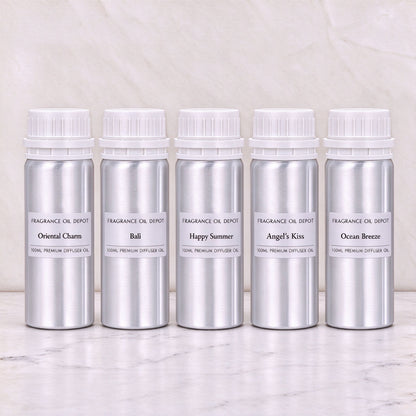 Luxury Scent Diffuser Starter Kit – Waterless Diffuser with 6 x 10mL Fragrance Oils