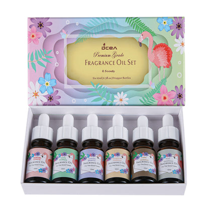 Aromatherapy Essential Oil Gift Set (6 Bottles · Indoor Purification Series)