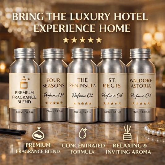 Signature Five Star Hotel Fragrance Oil Set - 5 x 100ml Long-Lasting Premium Scent Collection