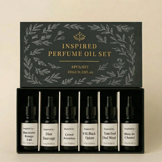 Luxury Inspired By Designer Perfume Oil Kit - 6 Premium Scents (10ml Each) - Free Shipping