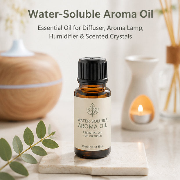 Water-Soluble Aroma Oil – 10ml | Essential Oil for Diffuser, Aroma Lamp, Humidifier & Scented Crystals | 68 Fragrances Available